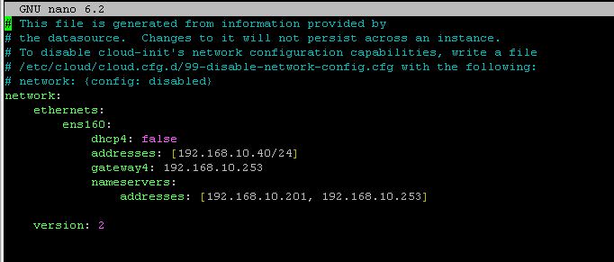 netplan Configuration Screenshot