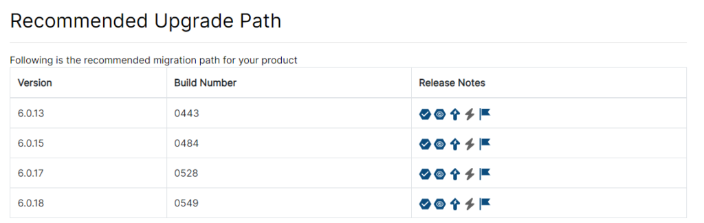 Recommended Upgrade Path
