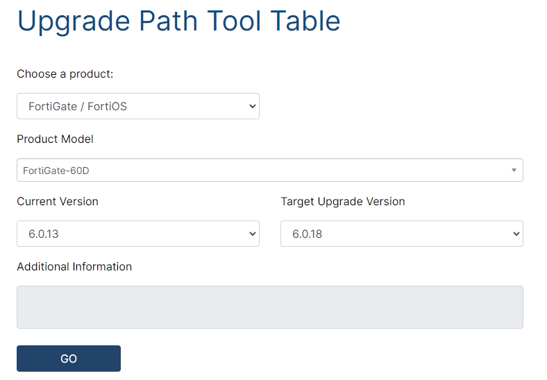 Request Recommended Upgrade Path